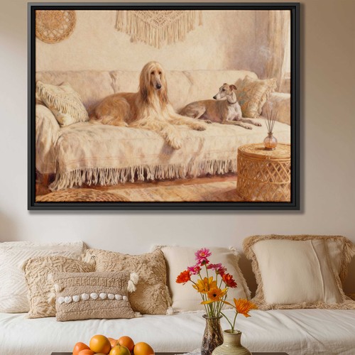 Afghan hound whippet canvas - afghan,