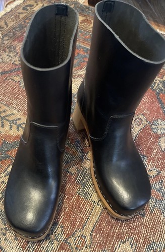 Swedish hasbeens plain - plain, leather