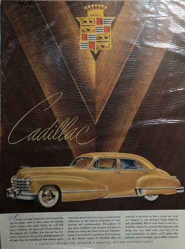 1947 vintage cadillac the - ad,