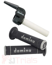 DOMININO FAST ACTION TRIALS THROTTLE AND BLACK GREY GRIPS SCORPA BETA TRS SHERCO