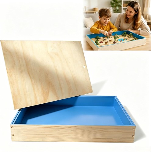 Wooden sandtrays with - sandtrays, lid