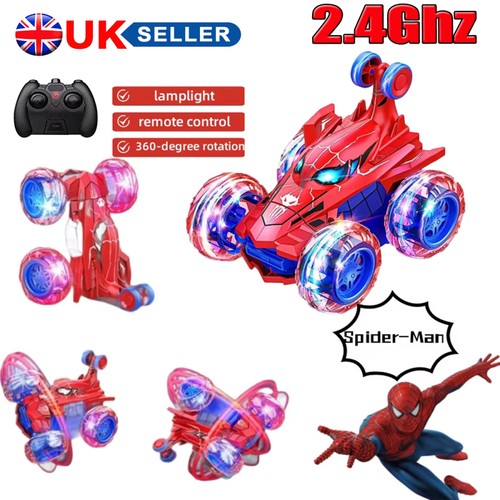 Spiderman stunt car remote - spiderman,