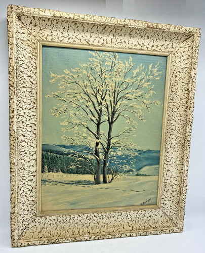 Antique oil painting - , framed