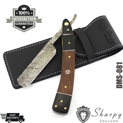 Damascus steel straight - steel, razor