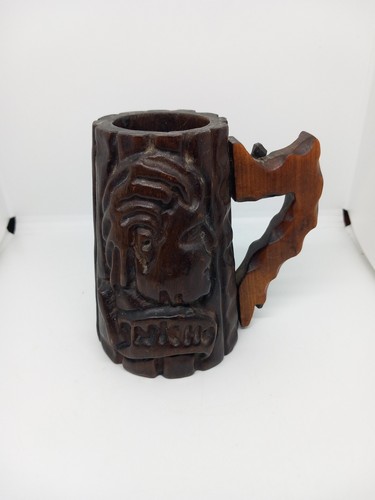 Hand carved wooden tiki - wooden,