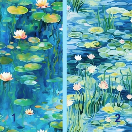 Water lillies monet style - water,