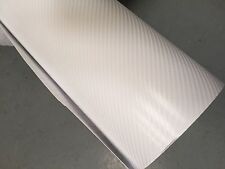Skymex 4D WHITE Carbon Fibre Vinyl Wrap Sheet Film Sticker Glossy Air bubble Fre