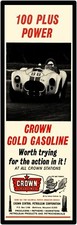 Crown Gasoline Shelby Cobra Sign, 12" x 36" USA STEEL XL Size - 4 POUNDS