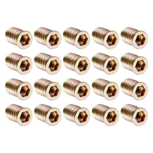 20pcs m8x20mm threaded inserts - 20pcs,