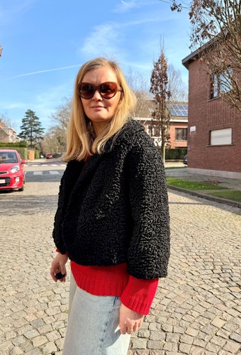 Luxury vintage black karakul - vintage,