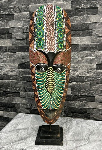 Hand carved tribal wooden - hand, wall