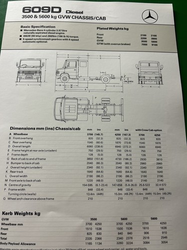Mercedes benz 609d diesel - diesel, van