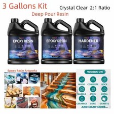 Deep Pour 2:1 Epoxy Resin Supplier - 12kg/ 3 Gallons Kit - DIY Art Castings