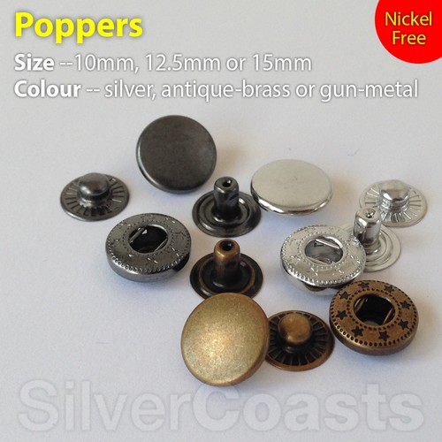 100 poppers snap fastener - 10,,