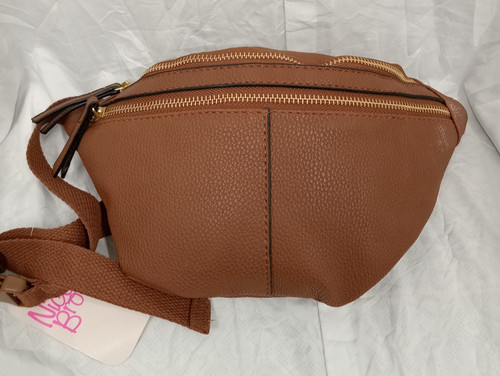 Women leather bum - women, tan