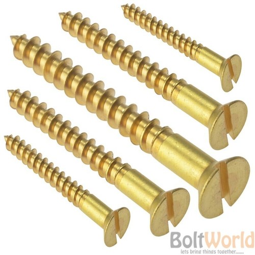 Solid brass slotted flat - solid,