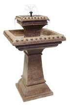 2 Tier Bird Bath Solar Powered