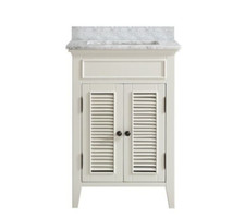 Bathroom 600mm Marble Vanity Unit Basin Sink Storage Beige Floor Standing 750MM