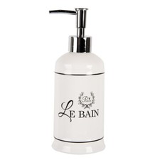 Le Bain Pump Soap Dispenser Holder Black & White Ceramic Bathroom