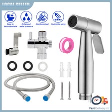 Stainless Steel Handheld Toilet Bidet Sprayer Set Hose Spray Gun High Pressure