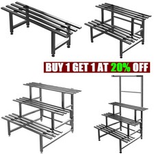 1/2/3 Tier Metal Plant Stand Indoor Outdoor Garden Flower Pot Shelf Display Rack