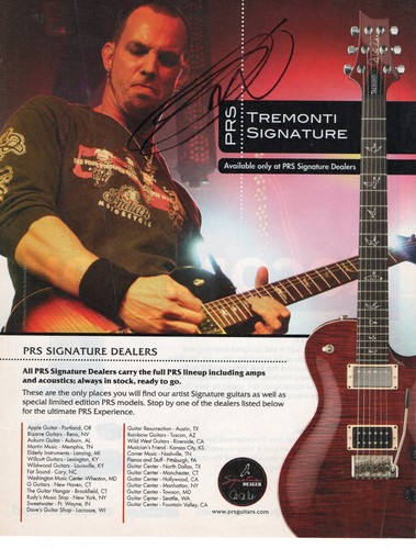 Mark tremonti signed prs - tremonti,