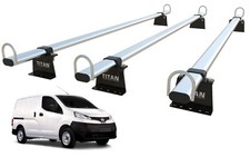 Roof Rack 3 Bars for NISSAN NV200 NV-200 - TITAN WorkReady Ladder Bars