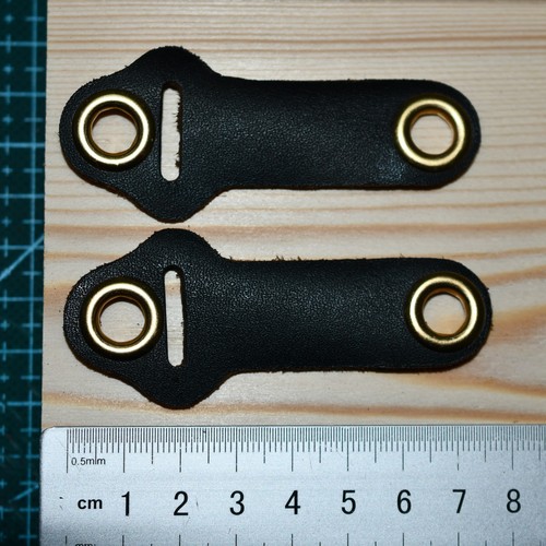 Black color handmade leather - black,