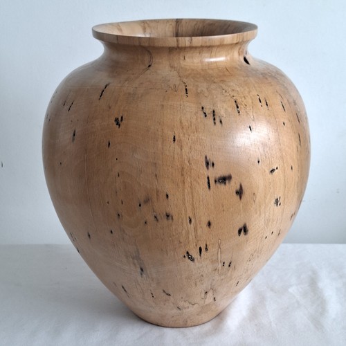 John shorrock turned wood vase - john,