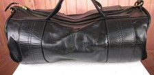 Used Langlitz Leathers Travel Bag Black W 45cm H 22cm D 23cm Size Very Rare