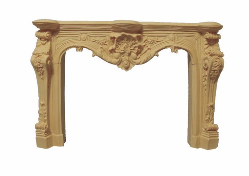 Carved fireplace cream - carved, cream,