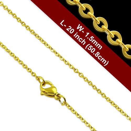 Gold stainless steel oval link - oval,