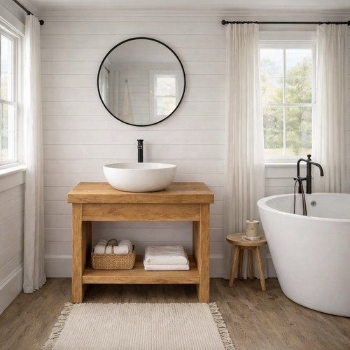 Rustic washstand sink unit - rustic,