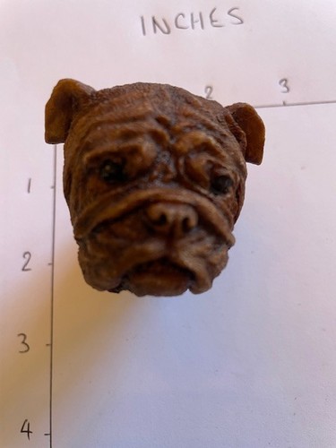 Resin bulldog head for stick - resin,