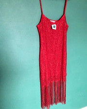 Vintage Red Flapper Dress New
