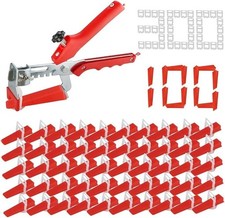 Tile Leveling System Kit 100pcs Reusable Wedges 300Pcs Spacer Clips 1 PCS Pliers