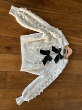 Mint Velvet Cream Bowed Jumper