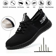 Men Women Mesh Safety Shoes Trainers Lightweight Steel Toe Cap Work Hiking Boots