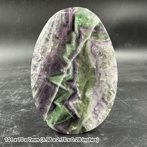Rainbow fluorite slice - fluorite,