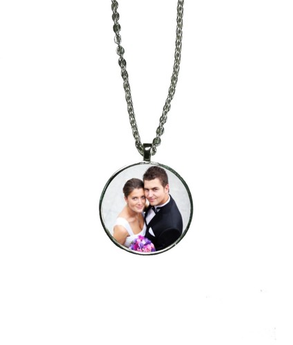 Personalised round necklace - round,