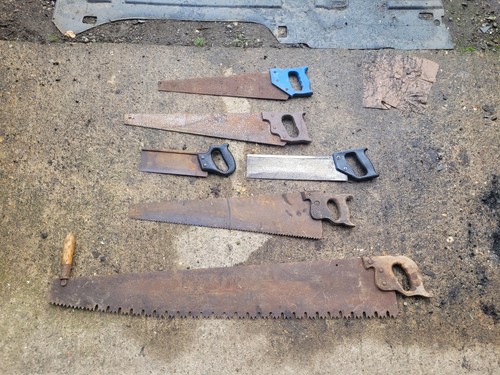 Vintage handsaws log wood - vintage,