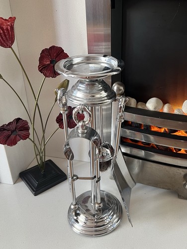 Vintage chromed metal piece - chromed,