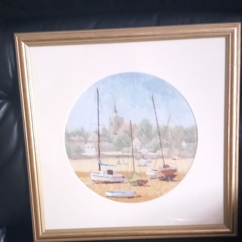 Nautical needlepoint framed - nautical,