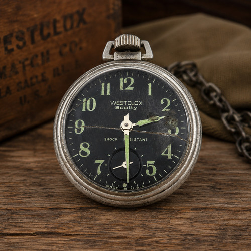 Westclox scotty black dial - westclox,