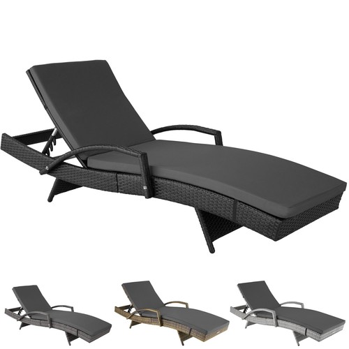 Rattan sun lounger aluminium - rattan,