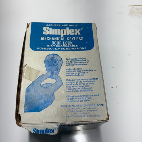 Simplex keyless mechanical - simplex,
