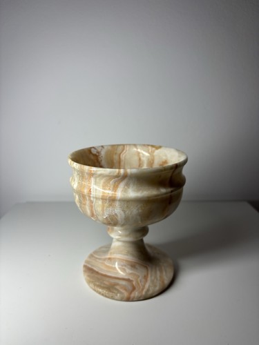 Vintage onyx marble pedestal - onyx,