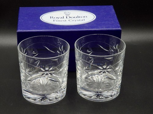 Pair royal doulton crystal - pair,