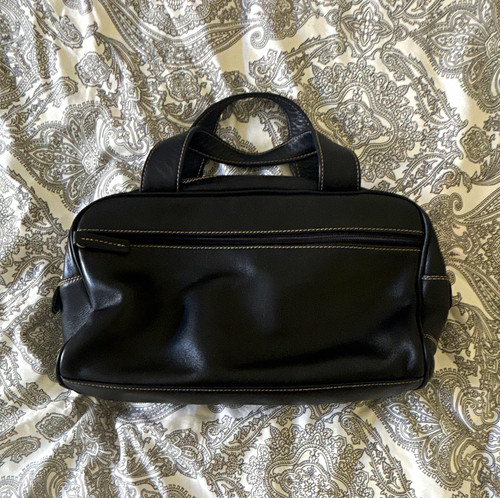Tula black leather - leather, handle