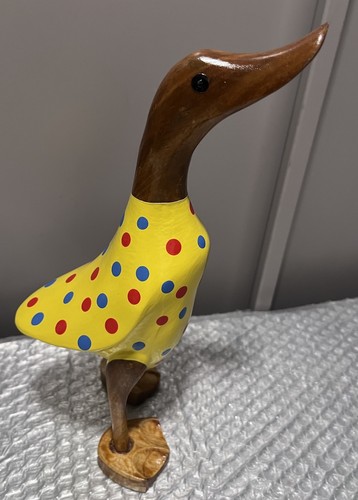 Wooden duck with - wooden, painted